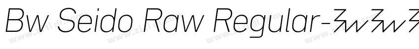 Bw Seido Raw Regular字体转换 Bw Seido Raw Regular字体转换
